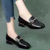 Zapatos Planos de Suela Suave con Punta Cuadrada para Mujer 2026 Otoño Nuevos de Tacón Bajo Grueso Casual Cómodos Versátiles Zapatos Planos para Mujer