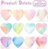 Notas Adhesivas de Corazón de Colores Personalizadas Transfronterizas, Notas Adhesivas Creativas Rasgables Reutilizables para Agendas Escolares, Notas de Mensajes de Oficina y Bloc de Notas