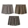 Huajielong Estampado a Cuadros Algodón Ropa Interior para Hombre Calzoncillos tipo bóxer para Hombre Shorts Transpirables de Moda para Hombre Dropshipping