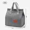 Bolsa de Comida Minimalista Personalizable Vertical Portátil Bolsa de Almuerzo Catiónica Bolsa Térmica Bolsa para Lonchera Bolsa de Almuerzo de Gran Capacidad