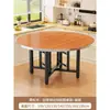 Mesa redonda grande, mesa y sillas de comedor de madera maciza, mesa redonda modelo nuevo para casas pequeñas, mesa de comedor con bandeja giratoria retro y tablero redondo