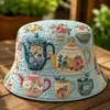 Colección de sitios web independientes transfronterizos nuevos de 2026: Sombrero de pescador y sombrero para el sol versátiles de arcoíris con estampado digital 3D y bordado acolchado, aptos para hombres y mujeres