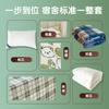 Set de Funda Nórdica Estampada de Invierno de Seis Piezas para Dormitorio de Estudiantes, Ropa de Cama para Cama Individual con Diseño de Oso Estilo Bosque, Colchón de 90 para Literas
