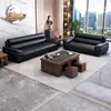 Juego de Sofá y Mesa de Café para Oficina de Jefe, Moderno Simple Estilo Negocios Estilo Chino Sala de Reuniones y Recepción Tres Plazas Modelo Nuevo