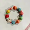 Pulseira de Cerâmica de Barraca Jingdezhen Pulseira de Contas de Porcelana Esmaltada Feminina diy Artesanal Série Floresta Gezhi Loja de Cerâmica Suprimento