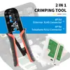 Crimpadora de Siete Pisos RJ45 Diseño de Crimpadora en un Solo Paso Cable Ethernet Cat5 Pinza Crimpadora Cableado Rápido Herramienta Especial para Técnico