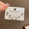 Conjunto de 3 peças de brincos da moda clássica versátil requintado japonês e coreano com um design minimalista e elegante