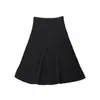 Yinuo Talla Grande Cintura Alta Falda de Felpa de Gamuza para Mujer 2026 Otoño Nuevo Estilo Cubre Cadera Adelgazante Falda de Longitud Media 345441