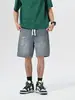 Pantalones Cortos de Mezclilla Cónicos Desgastados para Hombre, Pantalones Casuales Sueltos de Moda para Verano hasta la Rodilla, Pantalones Lavados Vintage Desgastados