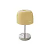 Lámpara de Mesa de Vidrio Antigua Media Estilo Americano Retro Lámpara para Sala de Estar Comedor Lámpara de Mesa Bauhaus Lámpara de Mesa Cálida para el Hogar Lámpara de Mesa de Noche