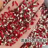 Accesorios para Uñas Artísticas Brillantes K9 Huazi Corte Pequeño Mini Planos Biselados Fondo Plano Diamante Shijia Rojo Grande Gota de Agua Decoración para Uñas