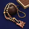 Collar Largo de Cuentas de Madera con Estrella de Mar Estilo Étnico Bohemio Transfronterizo Celebración en Vivo en Línea Ropa y Accesorios de Algodón y Lino