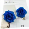 Flores de rosa mini simuladas cabezas DIY rosa de seda flor artificial material para pasador de pelo adorno pequeño para fotografía del hogar