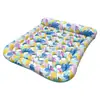 Nuevo producto transfronterizo: Colchoneta Flotante Inflable Doble para Entretenimiento Acuático de Verano, Cama Flotante de PVC Engrosado con Forma de Hoja de Colores