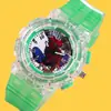 Reloj Deportivo Digital Luminoso de Spider-Man para Niños, Análogo, Moda LED, Colorido, Parpadeante, Reloj de Cuarzo