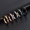 Amazon Supply Anel Rotativo Simples de Aço Titânio Diamantado 3mm de Largura Muito Fino Anel Nicho Corte Feminino