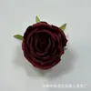 Cabeza de Flor de Rosa Imitación para Hanfu, Flor Artificial para Decoración del Hogar, Flor Artificial de Rosa Roja al por Mayor