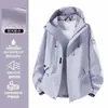 Chaqueta cortavientos e impermeable para mujer estilo Fujian, nueva colección primavera/otoño 2026, adecuada para parejas, diseñada para senderismo