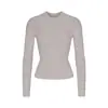 Camiseta de Manga Comprida Camiseta Feminina de Manga Comprida Modeladora de Corpo Gola Redonda Justa Camada Base Feita Sob Medida