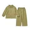 Pijamas Atacado para Crianças, Algodão Puro, Fio de Quatro Camadas, Conjunto com Gola Pequena Quente, Roupas de Casa Quentes para Outono e Inverno, Categoria A Macio