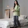 Pijama para Mujer Otoño 2025 Nuevo Algodón Puro Manga Larga Primavera y Otoño Ropa Casual Usable Primavera y Otoño Delgado Conjunto de Ropa para el Hogar
