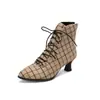Botas Sencillas de Ante para Mujer Otoño e Invierno Botines con Cordones Botas de Tacón Medio Puntiagudas 40-48 Botas de Comercio Exterior de Amazon