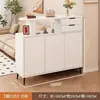Armário de entrada em madeira maciça, armário de sapatos combinado, para uso doméstico, adequado para a entrada ou sala de estar, design novo, armário de armazenamento de dupla face, estilo cor creme