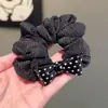2026 Novo Estilo Coreano Simples Bolinhas Laço Intestino Pequeno Elástico de Cabelo Corda de Cabelo Durável Não Machuca o Cabelo Elástico Corda de Cabeça Acessórios de Cabelo