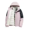 Chaqueta Downstorm Tres en Uno para Mujer con Forro de Grafeno Set de Dos Piezas Impermeable Cortavientos Ropa de Senderismo y Montañismo para Hombre Estampado de Logo