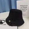 Chapéu Balde Dobrável com Botão de Pressão para Mulheres, Estilo Japonês, Chapéu de Sol Versátil, Chapéu de Proteção Solar, Chapéu Adulto da Moda Atacado