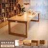 Escritorio de Madera Maciza Seleccionada para Sala de Estar, Mesa para Leer y Estudiar, Escritorio Doble para Uso Doméstico, Mesa Multifuncional, Estación de Trabajo