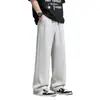 Personalizado/Primavera 2026 Nuevo Estilo Coreano Simple Pantalones de Hombre Caídos Sueltos Talla Grande Rectos Casuales HK9
