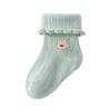 Calcetines infantiles de primavera 23 clase a algodón peinado calcetines para bebé conejo de dibujos animados calcetines de pestaña calcetines de algodón sueltos con encaje recién nacido