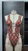 Traje de baño de una pieza con estampado de tiras estilo nuevo europeo y americano 2026 para mujer Bikini sexy cruzado sin espalda y con escote en V profundo 26182