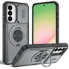 Adequado para Capa de Celular Magnética Samsung A37 Warrior, Suporte com Janela Deslizante A17, Fosca A56, Anti-Queda A36, Capa Protetora A16