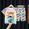 Pijamas de Verano para Niños al por Mayor Trajes de Manga Corta y Shorts para Niños Mayores Dibujos Animados Lindos Ropa de Casa para Bebés Niñas
