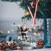 Chaveiro Pingente de Bolsa Acrílico Transfronteiriço Papai Noel e Boneco de Neve de Natal Pendente para Retrovisor de Carro