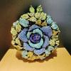 Clutch Transfronterizo de Venta Caliente Camelia Diamante Bolso de Noche Flor Calada Bolso de Diamantes Vestido de Banquete Bolso de Mano para Mujer