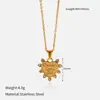Collar Chenhe de Acero de Titanio para Mujer, Diseño que No se Desvanece, Colgante de Cadena, Joyería de Cadena para Clavícula de Acero Inoxidable, No se Desvanece en Verano