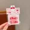 Uñas Postizas Portátiles para Niños Manicura para Niña Pegatinas de Uñas Removibles Regalo para Niñas Parches para Uñas Uñas Portátiles Venta al por Mayor