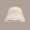 Chapéu de tricô versátil estilo coreano com abas para as orelhas, chapéu de lã estilo japonês com punho pequeno, chapéu quente feminino para outono e inverno, versátil e moderno, com forro de pelúcia