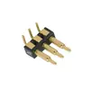 Conector de Pino de Mola Pogopin Angulo de 90 Graus Soldagem Lateral 3 Pinos Horizontal Condutor Carregamento Suporte de Pino Macho e Fêmea