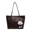 Sacola de grande capacidade da moda 2024 outono nova bolsa de ombro retrô da moda bolsa de ombro casual de contraste de cor simples
