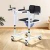 Máquina de transferencia manual para el cuidado de ancianos, ayuda para levantarse, para personas postradas en cama, parálisis, elevación asistida, silla para el inodoro, carrito de transferencia para rehabilitación en el hogar