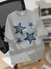 Moda Transfronterizapatrón de estrellacinco puntasalgodónveranot