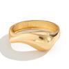 Pulsera Europea y Americana Estilo Ins Moda Transfronteriza Irregular Líquido Metálico Plisado Pulsera Ancha Fotosensible de Alta Gama