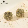 Pendientes de estilo vintage con forma de bola, estilo court, Exquisitos pendientes de lujo ligero, Pendientes retro de nicho de alta gama