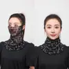 Bufanda de Seda Dorada Colgante para Orejas para Mujer, Versátil para Primavera y Verano, Cubrecuellos con Protección Solar, Protector Multifuncional para Cuello, Velo Facial, Bufanda Pequeña de Seda Versátil para Ponerse