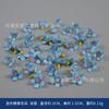 Flor Azul Flor Artificial Flor de Seda Pasador Flor Tocado Material Corona Pulsera Accesorio de Flor Hecho a Mano DIY Decoración de Cabeza con Flores