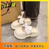 Zapatos cerrados de mujer con lazo para uso en exteriores, nuevo estilo de verano 2026, plataforma de suela gruesa, sandalias dulces casuales de mujer estilo Chanel